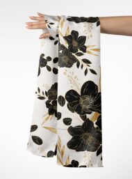 Leaf flower style with black, white colors - Image 3