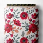 Petal flower style with red,green colors