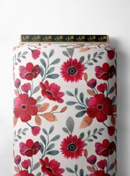 Petal flower style with red,green colors