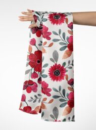 Petal flower style with red,green colors - Image 3