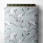 Petal flower style with white,grey colors