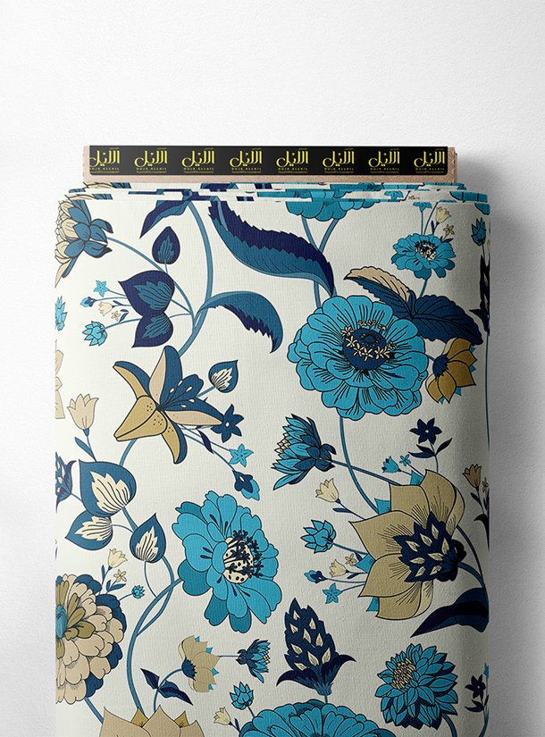 LAI02-0202_1-1.jpg Bloom flower style with blue,yellow colors - Image 1