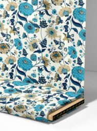 Bloom flower style with blue,yellow colors - Image 4