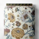 Bloom flower style with brown,yellow colors