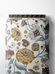 Bloom flower style with brown,yellow colors