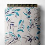 Leaf flower style with blue,grey colors