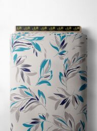 Leaf flower style with blue,grey colors