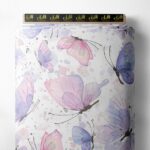 Butterfly flower style with purple,pink colors