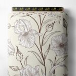 Petal flower style with brown,white colors