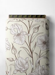 Petal flower style with brown,white colors