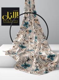 Leaf flower style with brown,blue colors - Image 2