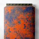 Petal flower style with blue,orange colors