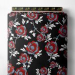 Rose flower style with red,black colors