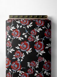 Rose flower style with red,black colors