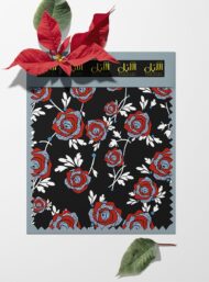 Rose flower style with red,black colors - Image 6