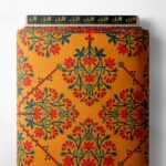 Bloom flower style with red,green colors