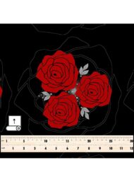 Rose flower style with red,green colors - Image 5