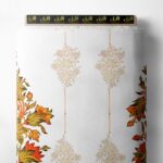 Bloom flower style with orange,green colors