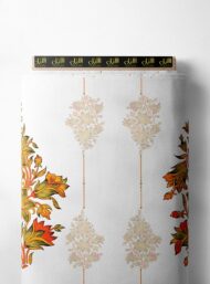 Bloom flower style with orange,green colors