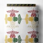 Leaf flower style with red,green colors