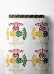 Leaf flower style with red,green colors