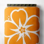 Petal flower style with orange,black colors