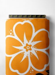 Petal flower style with orange,black colors