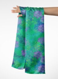 Bloom flower style with green,purple colors - Image 3