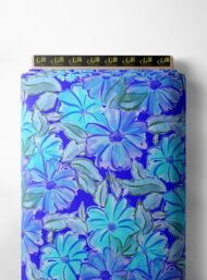 Bloom flower style with blue,green colors