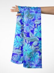 Bloom flower style with blue,green colors - Image 3