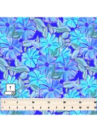 Bloom flower style with blue,green colors - Image 5