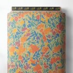 Leaf flower style with orange,green colors