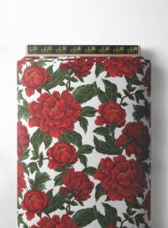 Petal flower style with red,green colors