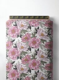 Petal flower style with pink,green colors