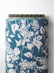 Leaf flower style with white, blue colors