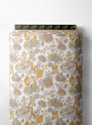 Blossom flower style with brown,yellow colors