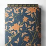 Leaf flower style with orange,green colors