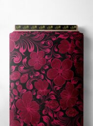 Petal flower style with pink, black colors