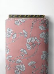 Bloom flower style with pink,grey colors