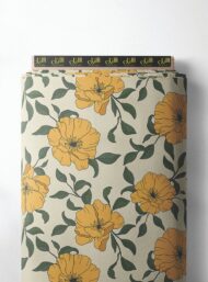 Bloom flower style with yellow,green colors