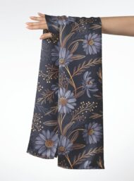 Bloom flower style with blue,grey colors - Image 3