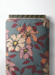 Bloom flower style with pink,red colors