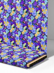 Bloom flower style with blue,yellow colors - Image 4