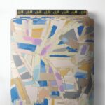 Bloom abstract style with blue, pink colors