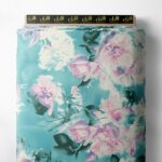 Bloom flower style with pink,green colors