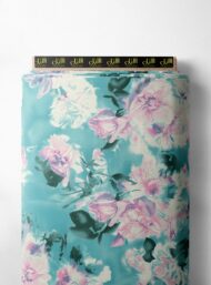 Bloom flower style with pink,green colors