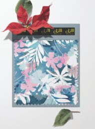 Leaf flower style with blue,pink colors - Image 6