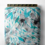 Leaf flower style with blue,grey colors