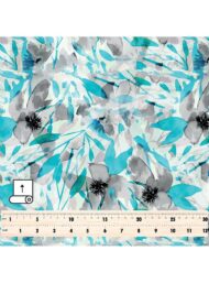 Leaf flower style with blue,grey colors - Image 5