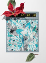 Leaf flower style with blue,grey colors - Image 6